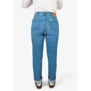 Topo Designs Light Wash Straight Leg 5 Pocket Jeans